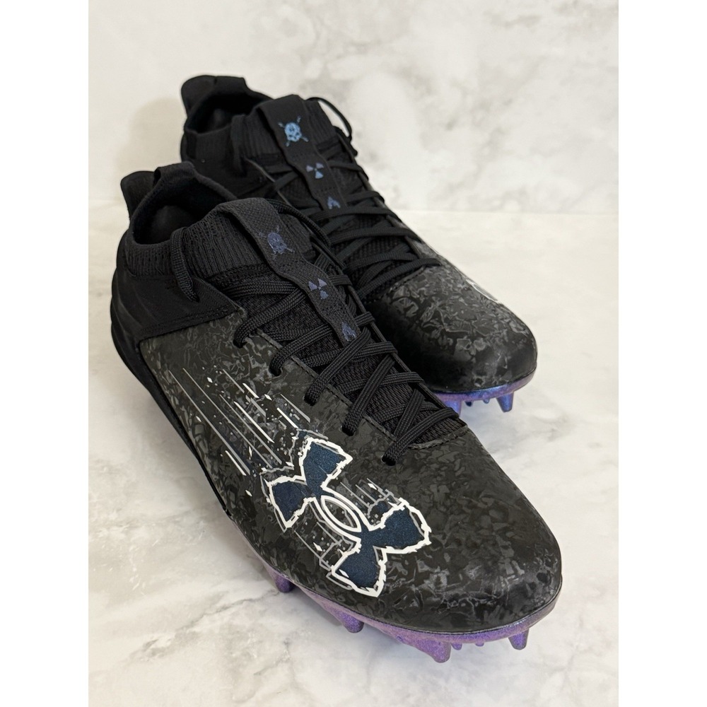 Under Armour Blur Smoke Suede 2.0 MC Football Cleats 3027978-001 Men's Size 12 - Picture 2 of 7